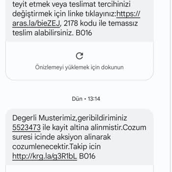 Aras Kargo Ürün Teslim Etmedi