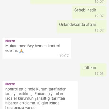 Enpara Hesabıma Geçmeyen İade