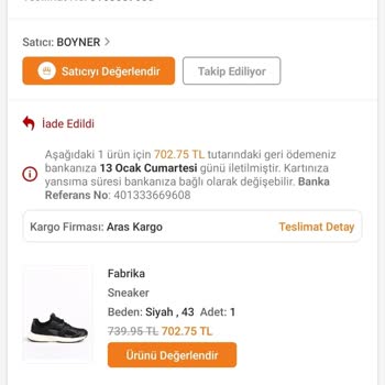 Boyner'İN Bakmadan Yanlış Ve Daha Pahalı Ürünü İade Olarak Alması