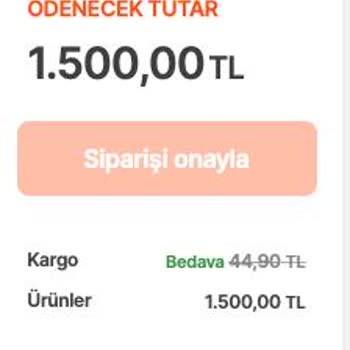 Hepsiburada Sepetteki Fiyat İle Ödeme Kısmındaki Fiyat Farklılığı.