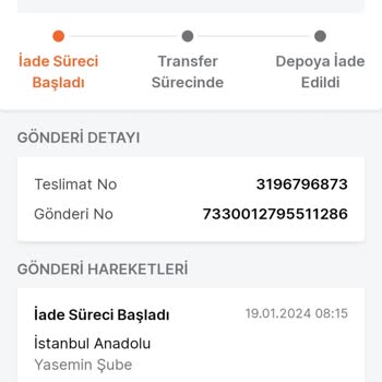 Trendyol Express Otomatik İade İşlemi Başlatılması Sorunu