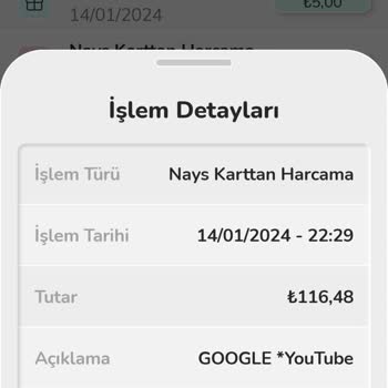 Nays Uygulaması Ve Youtube.com Premium Ödemesi
