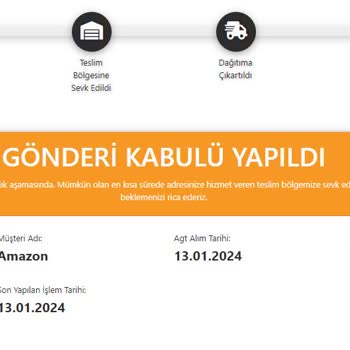 Amazon AGT Kurye 1 Haftadır Kargomu Deposunda Bekletiyor