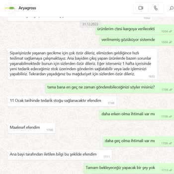 Aryagross Beyaz Eşyamı 25 Gündür Göndermedi - Telefonları Cevaplamıyor