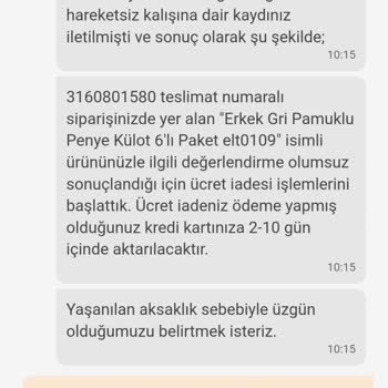 Trendyol Alınan Ürünü İade Etmedi