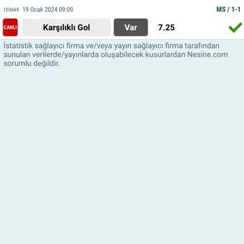 Nesine Oynarken Onaylanan Kuponumun Maç Bitiminde İptal Edilmesi.