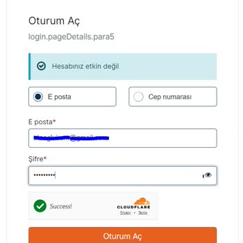 VFS Global Hesabınız Etkin Değil Uyarısı
