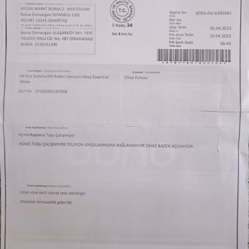Ouno Service Xiaomi Akıllı Süpürge Arızası