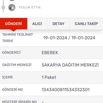 Kargomsende Sipariş Teslimi Hakkında Bilgi