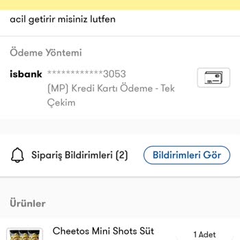 Şok Marketler Siparişin Geç Teslimi Hakkında Şikayet