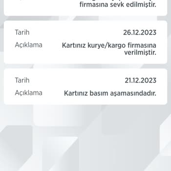 Kuryenet Ziraat Kartımı Göndermiyor