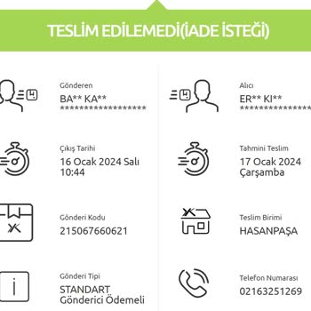 Yurtiçi Kargo Hasanpaşa Şubesi Gönderileri Teslim Etmiyor