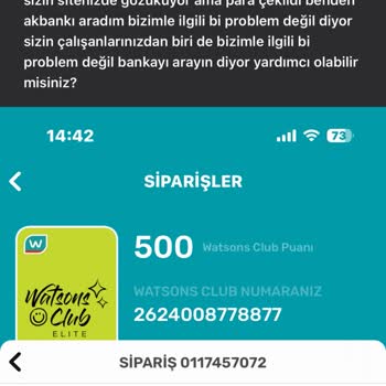 Watsons Müşteri Hizmetlerine Ulaşamıyorum