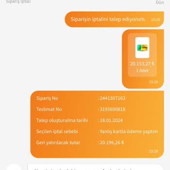 Trendyol Sipariş İptali Yapmıyor...!