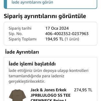 Amazon İstediğim Değil De Elinde Hangi Ürün Var İse Onu Gönderiyor.
