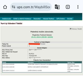 UPS Türkiye Kargo Şirketi Depoda Ürün Bekletme Sorunu