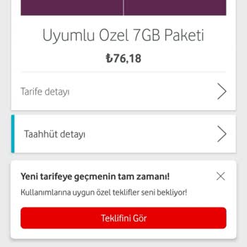 Vodafone Operatör Tarife Değişikliği Ve Taahhüt Sorunu