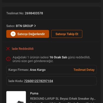 Trendyol Btn Group Satıcısından Alınan Puma Marka Ayakkabı