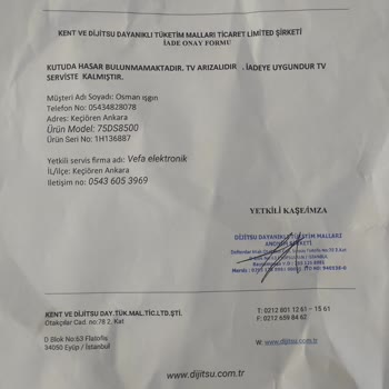 Teknosa Mağduriyeti - TV Değişimi Yapmıyor