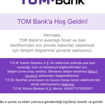 Tombank İptalini İstiyorum