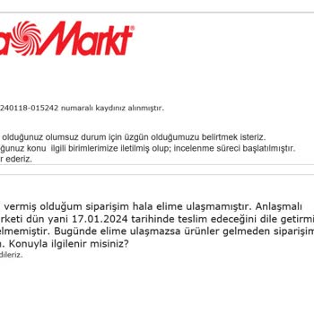 Media Markt Ve Anlaşmalı Olduğu Hepsijet'in Siparişi Ulaştıramaması