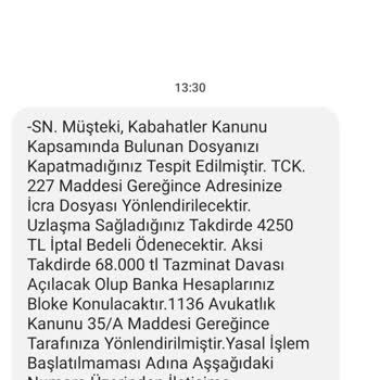 İrmhk (SMS) Alakası Olmayan Mesaj Geliyor