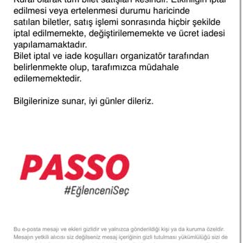 Passo Bilet Tarihimi Yanlış Aldım Çözüm Sağlanmadı