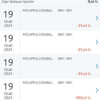 Apple Hesabımdan İzinsiz Para Çekilmesi Şikayeti