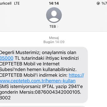 TEB Kredi Onaylayıp Vermiyor