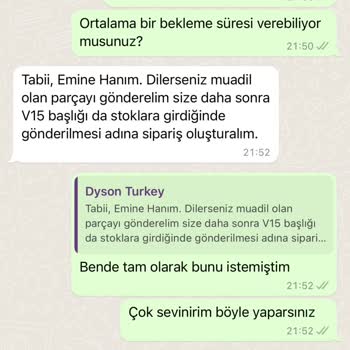 Dyson V15 Şarjlı Süpürge Başlık Tedarik Sorunu