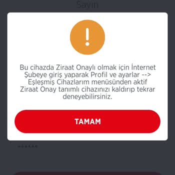 Ziraat Mobil Bankacılık Onay