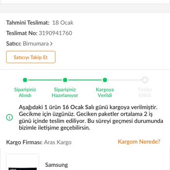 Birnumara.com Birnumara Firmasının Ürünümü İletmemesi Hakkında