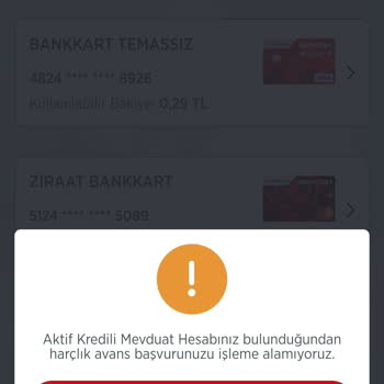 Ziraat Bankası Harçlık Avans Açılmıyor