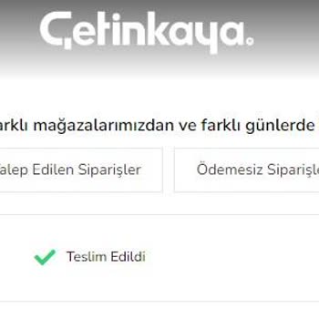 Çetinkaya (eksik Gönderilen Ürünler)