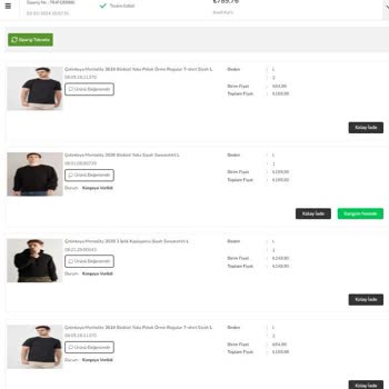 Çetinkaya (eksik Gönderilen Ürünler)