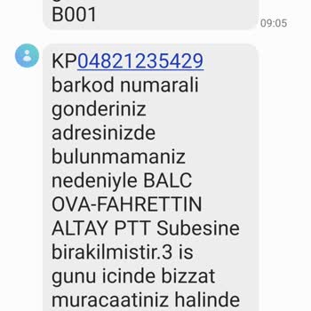 PTT Kargo Şirketinin Kargonun Teslim Etmemesi