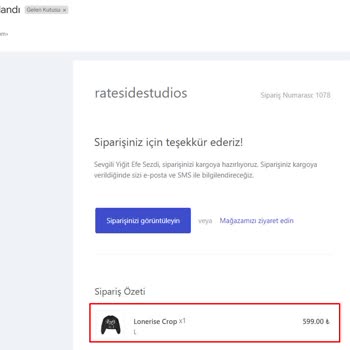 Lonerise Crop Sweat Ürünü Elime Ulaşmadı