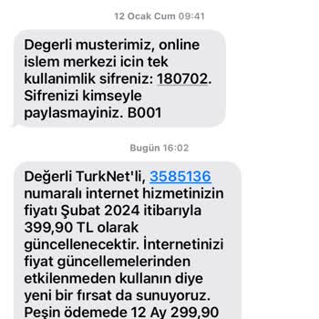 TurkNet Pişmanlıktır Kafalarına Göre Tarife Uyguluyorlar.