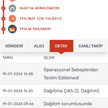 Kargomsende Operasyonel Sebeple Kargomu Teslim Etmiyor