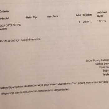 Vivense Eryaman Şube Ödeme Yaptığım Halde Ürünü Vermiyor
