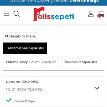 Polis Sepeti 10 Gündür Kargoya Verilmeyen Ürün