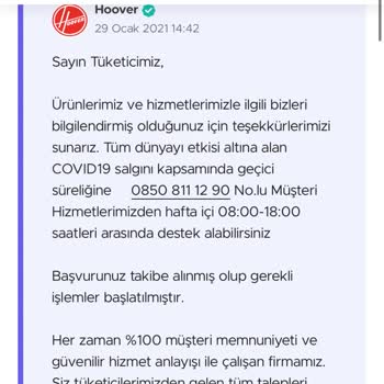 Hoover Servisi Tamir Ettiğini Söylediği Üründe Aynı Problem