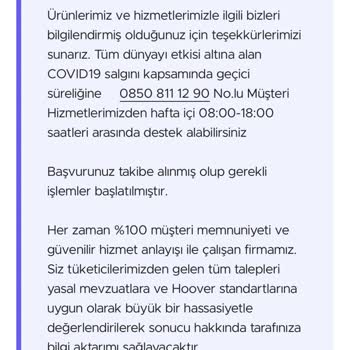 Hoover Servisi Tamir Ettiğini Söylediği Üründe Aynı Problem