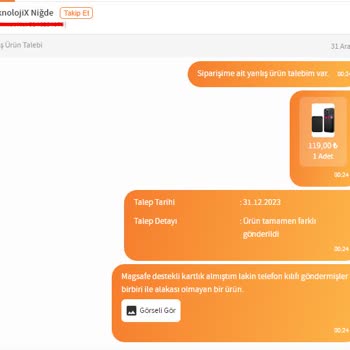 Trendyol Çevrimiçi Alışveriş Platformunda Yanlış Ürün Teslimi Ve İade Sorunları