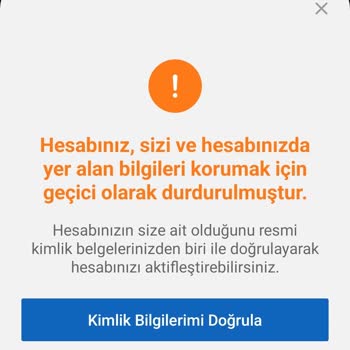 Sahibinden.com Üyeliğimi Sebepsiz Dondurdu