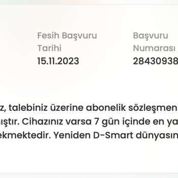 D-Smart Net Abonelik İptali