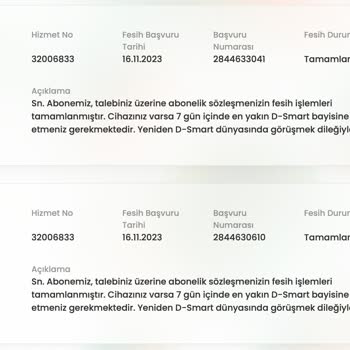 D-Smart Net Abonelik İptali