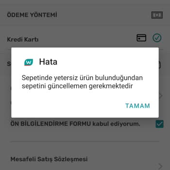 Watsons Tıkla Gel Al-hemen Yetersiz Ürün Şikayeti