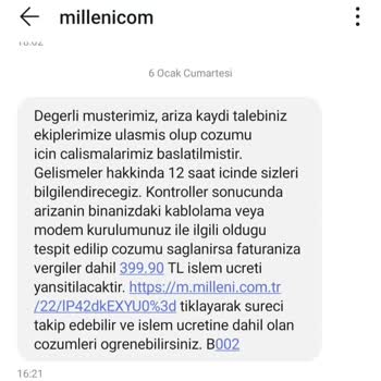 Millenicom Tamamen Pişmanlık