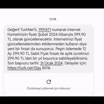 TurkNet İnternet Zam Artışı